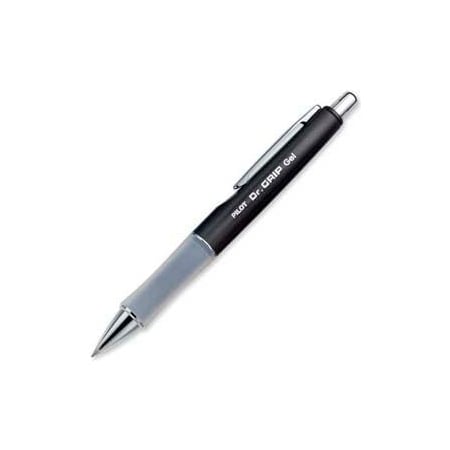 Pilot Pilot¬Æ Dr. Grip Retractable Gel Rollerball Pen, Charcoal Gray Barrel, Black Ink, 1 Each 36270